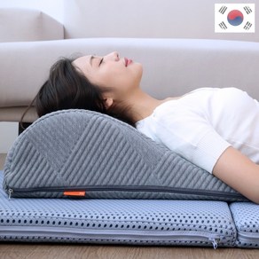 국내생산 기능성 위산 역류성 식도염 베개 다용도 배 겨드랑이 하지 정맥류 다리부끼 알푸스 쿠션, 그레이(단일색상), 1개