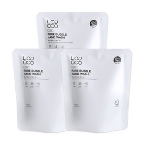 루아코 퓨어버블 핸드워시 거품형 아기 손세정제 리필, 3개, 300ml