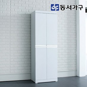 동서가구 케이화이트 600 양문 도어 4단 주방수납장 DFAC5952, 화이트