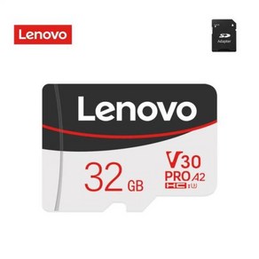 레노버 EVO 플러스 마이크로 TF SD 카드 어댑터 포함 128GB 256GB 512GB TF 카드 A2 U3 V30 32GB 메모리 카드 64GB A1 U1 V10 플래시 카드, 1) 32GB, 1개