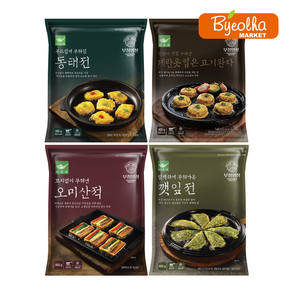 사옹원 명절 전모음 부침명장 4종 오미산적 450g+깻잎전 400g+동태전 300g+계란옷 입은 고기완자 400g, 1세트, 1.55kg