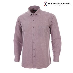 [로베르따셔츠] 남성 와이셔츠 일반핏 TC카치온 바이올렛 솔리드 긴소매 셔츠 RM34064
