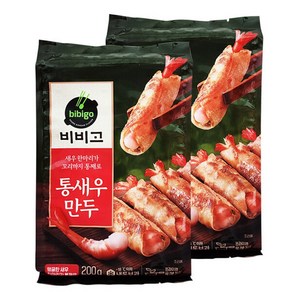 비비고 통새우만두 200g x 2개 /아이스박스+아이스팩/ 비비고 통새우만두, 1개