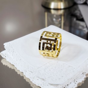 웨딩포 냅킨링 골드 메탈 다마스크 4개 Napkin Ring Gold Damask 4ea