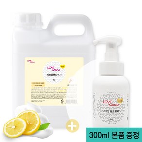 러브맘 향균 핸드워시 300ml(1개)+4L(1통), 2개, 300ml