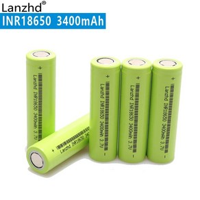 2024 손전등용 리튬 이온 18650 INR18650 30A 대용량 전류 충전식 배터리 3400mah 18 개 신제품, 1)3.7 볼트  1 PCS 18650, 1개