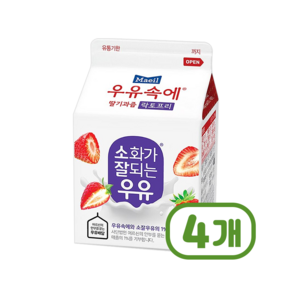 매일 우유속에딸기 락토프리 팩우유 300ml x 4개