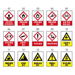 [서북안전] MSDS스티커 위험 경고스티커 물진안전보건자료 스티커 유해물질 스티커 건설스티커 고압전기경고, 12, 100*130
