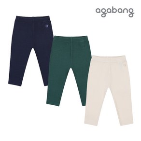 매장정품 아가방 봄리프골지쫄바지(IVORY NAVY GREEN)_01Q552005