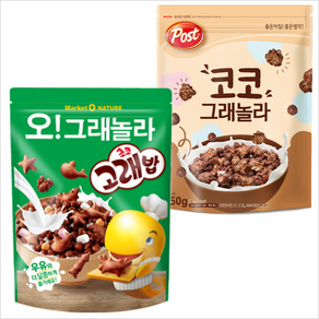 오리온 오그래놀라 초코고래밥 250g+포스트 코코그래놀라 450g, 1개