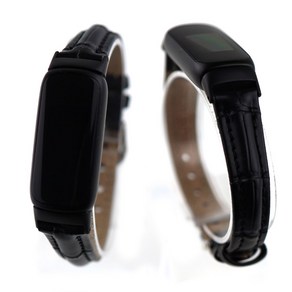 Fitbit Luxe 핏빗 럭스 스트랩 가죽 시계줄 블랙 슬림밴드, 단품