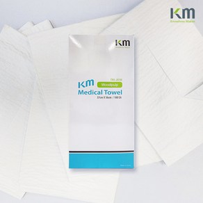 케이엠헬스케어 비멸균 메디칼타월 100장 37x56 적은 린트(먼지)발생 KM Healthcare Medical Towel