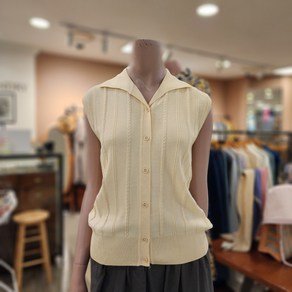 BCBG 케이블 카라 니트 VEST 니트 _ B4B5K521 13 [IVORY]