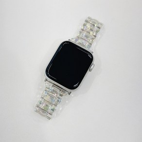 우먼스9999 애플워치 호환 가능 슬림 오로라 투명 스트랩, 38/40/41mm