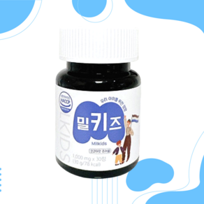 키즈랩스 밀키즈 1000mg 30정 어린이 우유 칼슘 433597, 1개