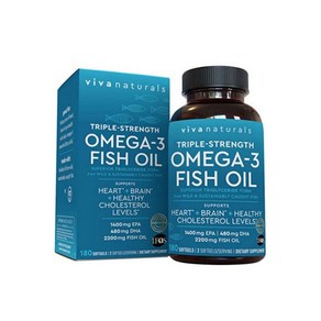 비바 내츄럴 오메가3 피쉬 오일 2200mg 180정 / VIVA Natuals Omega 3 Fish Oil, 1개