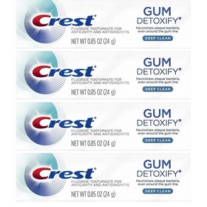 Cest Gum Detoxify 치약 딥 클린 여행용 사이즈 24g(0.85온스) - 4개 팩, Cest Gum Detoxify 치약, 딥 클린, 여