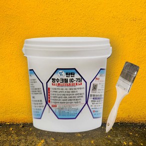 탄탄 방수 크림 방수제 C-75 1.2kg 붓 2인치 세트상품 투명 탄탄 방수제 DIY 옥상방수 침투 방수액 방수코팅제, 1개