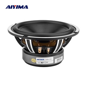 AIYIMA 1Pcs 6.5인치 우퍼 스피커 50W 4옴 베이스 오디오 자동차 사운드 스피커 드라이버 알루미늄 세라믹 블랙 다이아몬드 주조 책꽂이