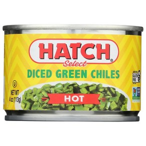 Hatch 셀렉트 다이스드 그린 칠리 통조림 핫, 113g, 1개