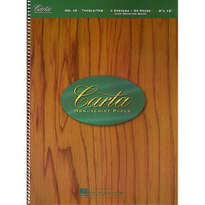 오선악보 + 기타 타브악보 스프링 오선노트 Cata Manuscipt Pape No. 10 - Guita 할 레오나드 Hal Leonad Made in USA, 1개