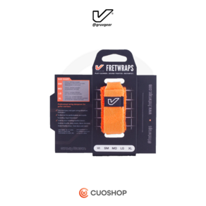 GRUV GEAR 프렛랩 스트링뮤터 FetWaps HD Flae Oange, Small, 1개