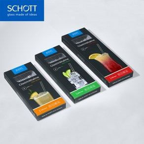 schott [메세] 독일 쇼트 유리 빨대 4p 세트 스트로우, 20cm, 1개, 1세트