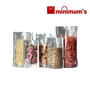 미니멈즈 지퍼 스탠드 투명 은박 전투후은 지퍼백 소분 봉투 150x220mm 100매, 1개, 100개입