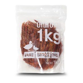 펫레터 어메이징 대용량 강아지 간식, 오리 슬라이스, 1kg, 1개