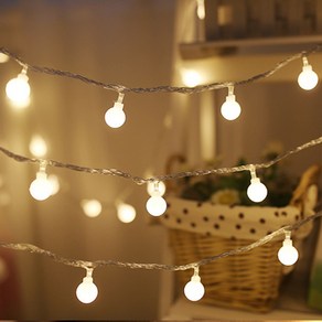 LED 알전구 감성 캠핑 앵두전구 파티 줄조명, 레인보우(4M/40구)점멸(깜빡임)가능