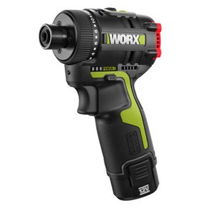 WORX 12V 충전 드릴 드라이버 WU129 배터리 2개, 1개