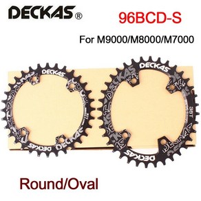 자전거 체인 DECKAS-96BCD-S 체인링 32/34/36/38T MTB 링 원형 타원형 산악 휠 XTR XT slx에 적합, Round-Black-34T, 1개