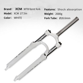 SUNTOUR XCM MTB 포크 기계식 알루미늄 오일 용수철 100mm, [06] XCM-White 27.5in, 1개