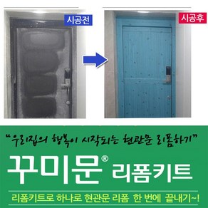 폼나라 꾸미문 현관문 리폼키트 입체패널 단열시트지 폼블럭 DIY, 리얼블루