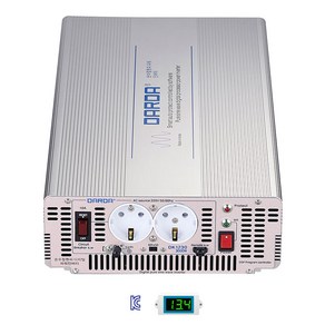 국산 다르다 KC인증 순수정현파 인버터 입력 DC12V to 출력 AC220V 최대3000W DK1230A Pue Sine wave Invete 에어컨 구동 등 캠핑용으로 적당, 1개