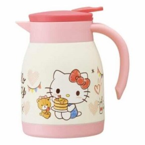 [수팡] 헬로키티 보온보냉 스텐레스 서빙포트 600ml 티포트, 1개