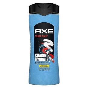 Axe AX 바디 워시 차지 앤 하이드레이트 스포츠 블라스트 에너자이징 시트러스 센트 남성용 100% 재활용 병 16온스, 1개, 473ml