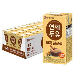 연세우유 16곡 꿀선식 두유, 345ml, 24개