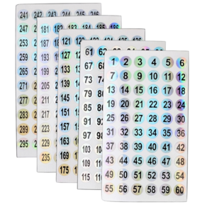 이음모음 레인보우 숫자 스티커 1-300번, 프리미엄세트, 1팩