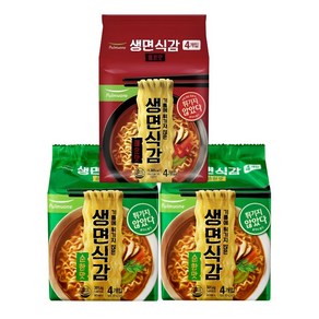 풀무원 생면식감 매운맛4입(383.6g) 1개 순한맛4입(389.6g) 1개