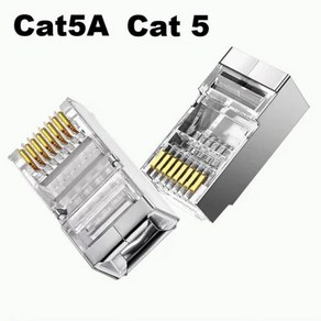 금도금 차폐 FTPSTP LAN 네트워크 모듈러 크리스탈 플러그 모뎀 RJ45 RJ11 Cat7CAT6 ACAT5E CAT5 커넥터 8P8C 10 PCs 100PCs, 없음, 3) CAT5E - 10PCS, 10개