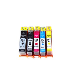 HP564XL 대용량 호환잉크 4색세트 5색세트 5520 3520 3070 7510 5510, 검정+파랑+빨강+노랑+포토블랙, 1개