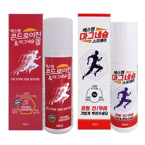 에스엠 마그네슘 스프레이 + 콘드로이친 마그네슘겔, 1세트, 2개입