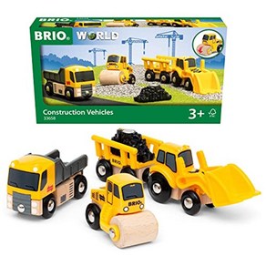 BRIO WORLD (브리오 월드) 공사 차량 세트 대상 연령 3세~ (전철 장난감 목제 레일) 33658