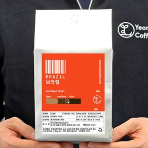 연두커피 고소한 브라질 원두커피, 1개, 1kg, 홀빈(분쇄안함)