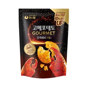 농심 고메포테토 블랙페퍼크랩맛, 75g, 5개