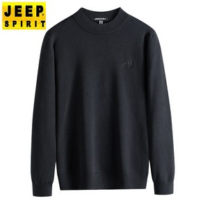 JEEP SPIRIT 지프 스피릿 니트 남성 가을 겨울 스웨터 캐주얼 두꺼운 기모 긴팔티 따뜻한 둥근목 긴팔 컬러 탑 긴소매 올 매치 남자 니트 8802