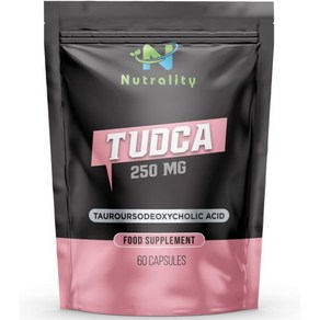 Nutality 뉴트럴리티 투드카 250mg 뇌 미토콘드리아 장내 미생물 부스터 Tudca 담즙염 간 정화 복구 60캡슐, 1개, 60정