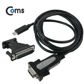 Coms (WT289) Coms USB 3.1 시리얼 케이블 1.8M / Type C / RS232 / 시리얼 젠더(DB25) 제공