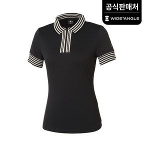 [와이드앵글 공식] [골프] 여성 CF 니트 믹스 티셔츠 L WWM22243Z1